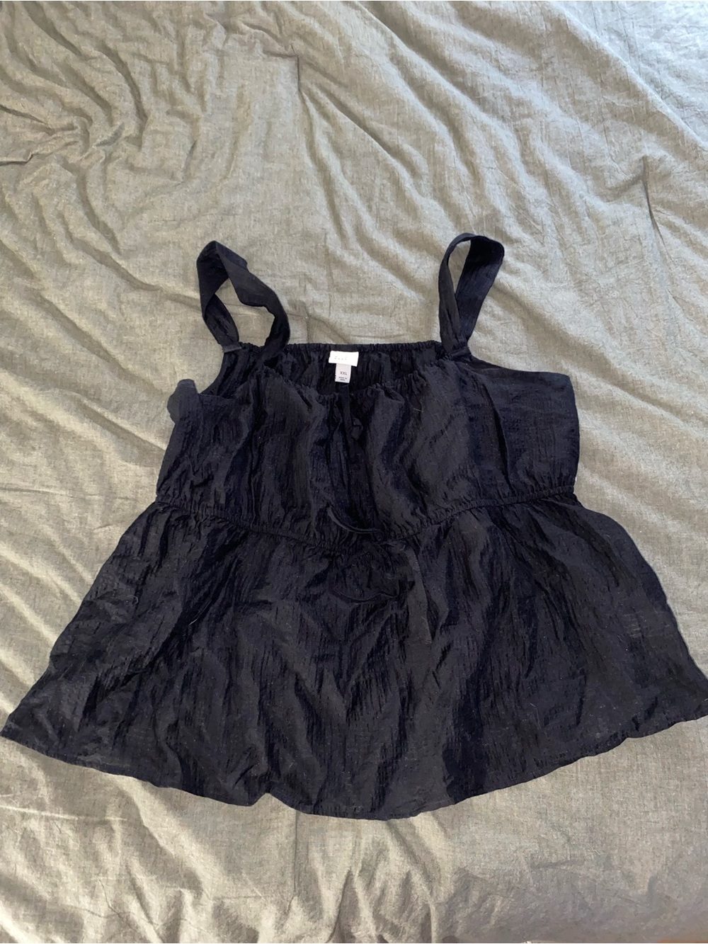 Women’s Black Sleeveless Tiered Camisole Top